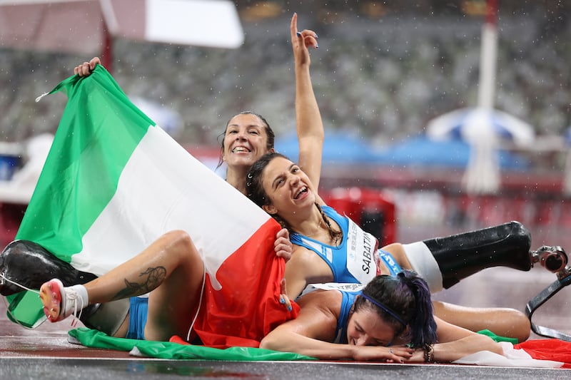 La storica tripletta azzurra nei 100 metri femminili alle Paralimpiadi di Tokyo 3