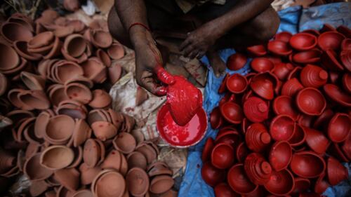 Preparativi per la festa del Diwali in India 11