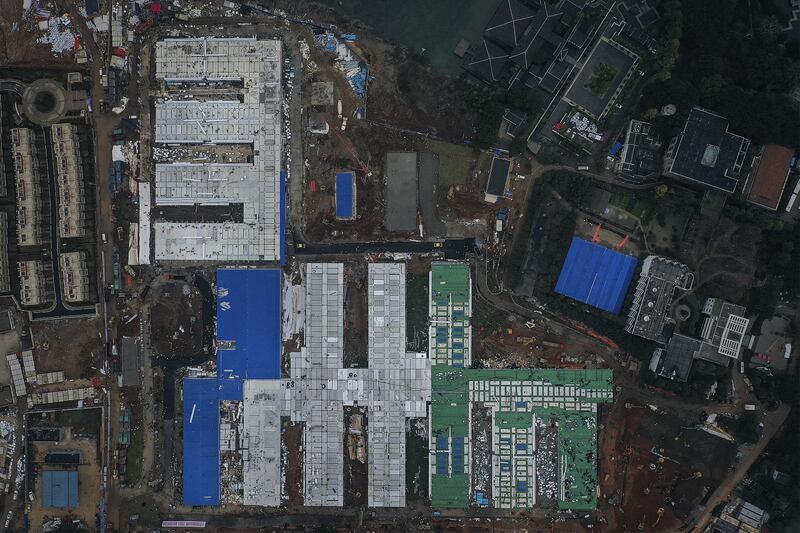 Le fasi della costruzione di Huoshenshan 2