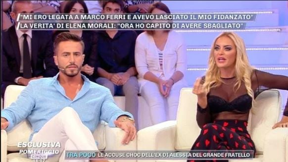 Elena Morali e Marco Ferri: lite a Pomeriggio 5