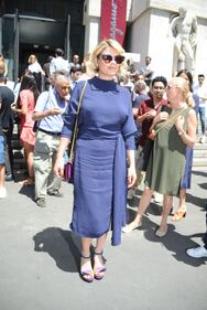 Abito sexy per Emma Marrone alla sfilata di Ferragamo 16