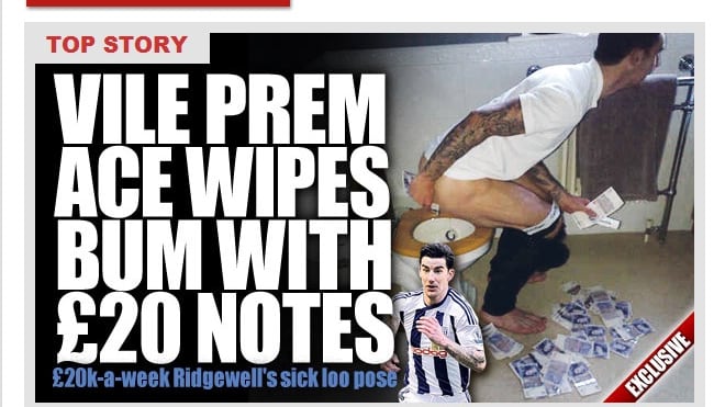 Usa le sterline come carta igienica: polemiche contro Liam Ridgewell
