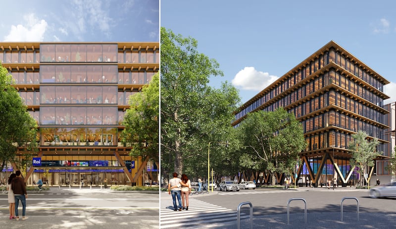 Nuovo centro Produzione Rai a Milano - rendering
