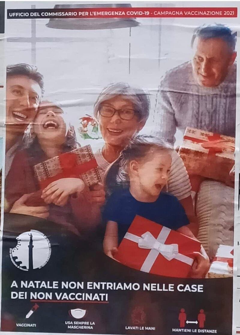 Manifesto Natale no vax