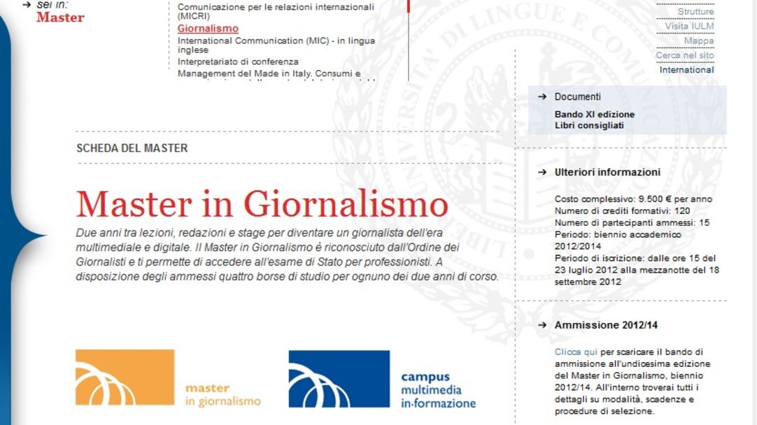 Il Master Mediaset-Iulm per diventare giornalisti multimediali