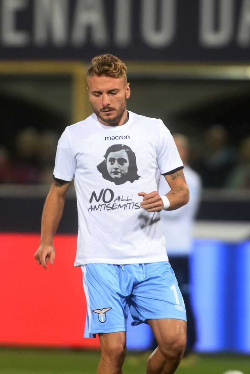 Lazio a Bologna con la maglia di Anna Frank 17