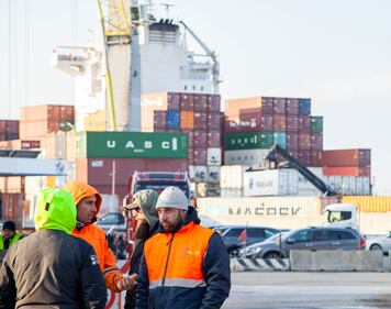 I camalli di Genova contro il Green pass 2