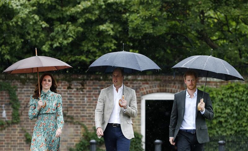 William e Harry al memoriale di Lady D 9