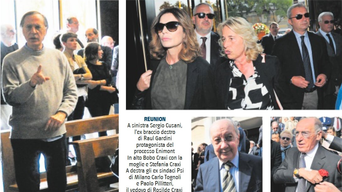 Si rivede la Milano anni '80 ai funerali di Rosilde Craxi