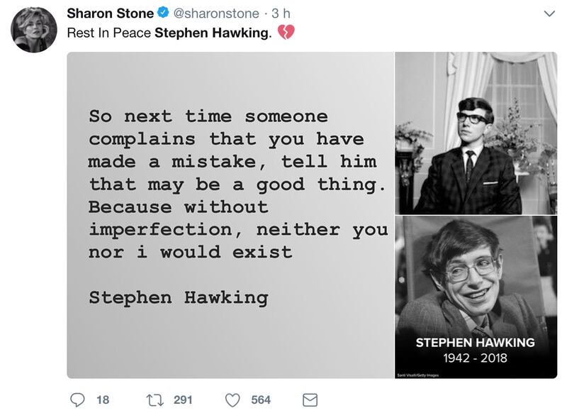 Stephen Hawking, le reazioni social sulla morte 1