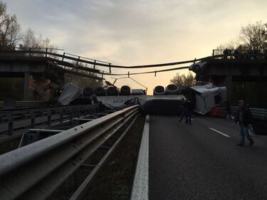 Crolla un ponte a Annone di Brianza (Lecco) 4