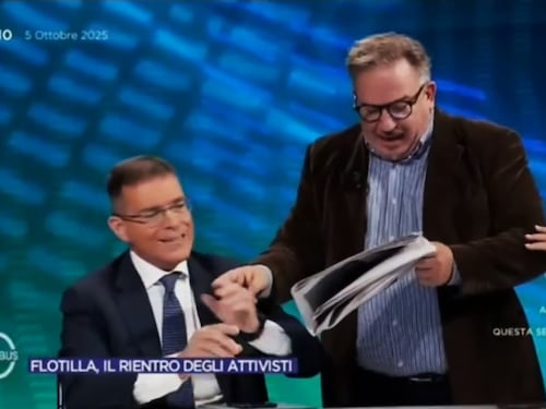 "Stai a cuccia!", "Fascista rosso!", scontro in TV tra Telese e Capezzone
