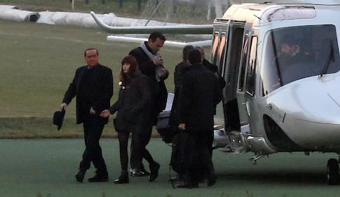 L'arrivo di Silvio Berlusconi e Barbara a Milanello 2
