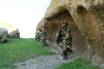 L'addestramento dei militari del 3° Corso Sanità 1