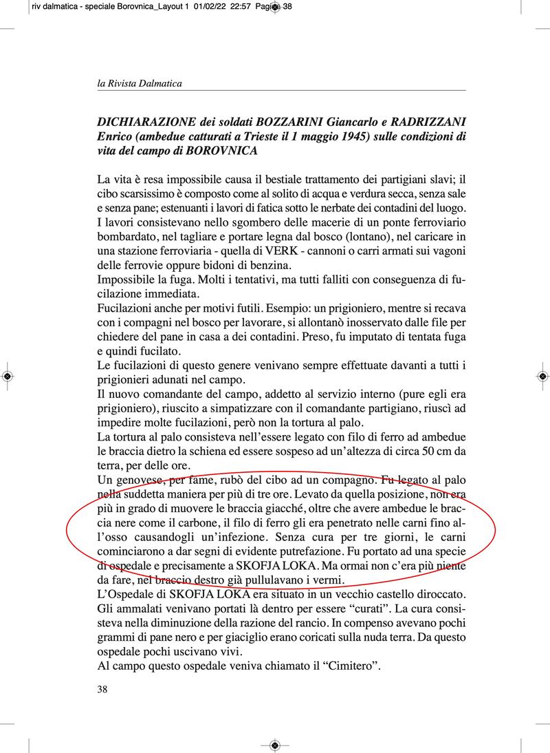 Il rapporto segreto sulle torture titine 14