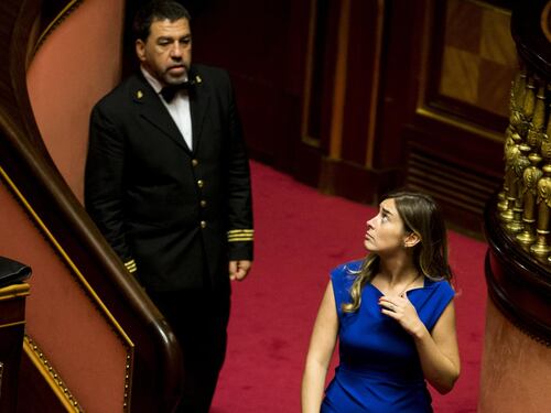 Il ministro Boschi in aula al Senato