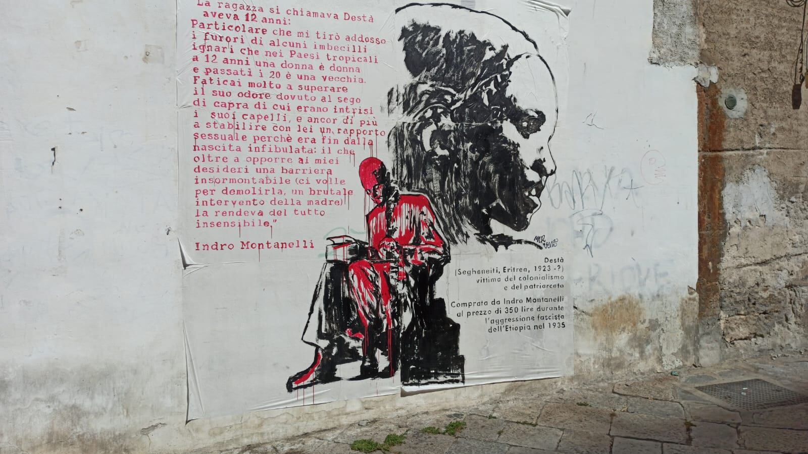 Il murales choc contro Montanelli: l'ultimo sfregio al giornalista