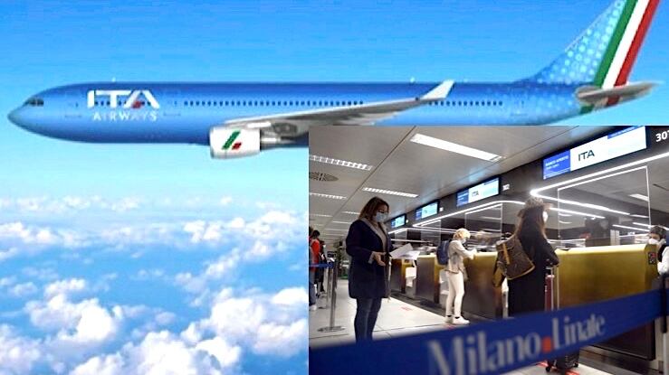 ITA Airways, il primo volo decollato da Milano Linate