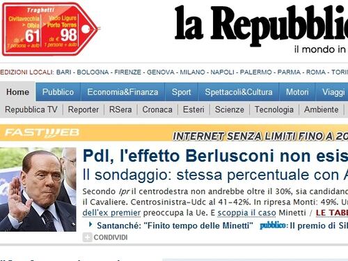 Sinistra e Repubblica in campo contro Berlusconi