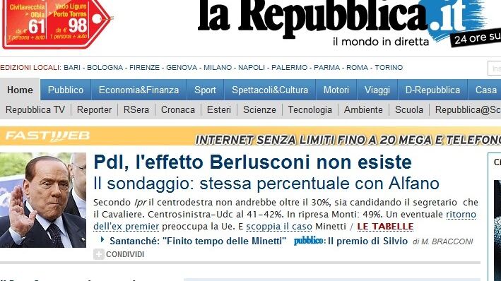 Sinistra e Repubblica in campo contro Berlusconi