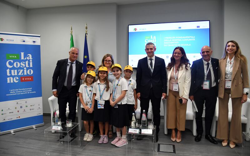 Un momento della presentazione, lo scorso 12 ottobre a Roma, del progetto "Viva la Costituzione, la Costituzione è Viva!"