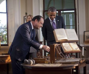 Obama e Hollande a Monticello 6