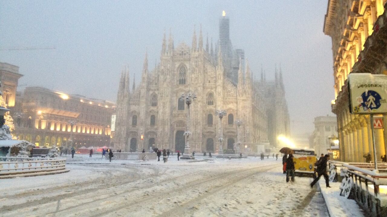 Maltempo, Nord Italia sotto la neve