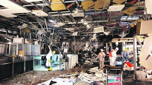 La devastazione a Zaventem dopo l'attentato jihadista 6