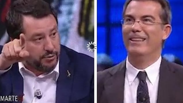 I duelli tra Salvini e Floris nello studio di DiMartedì