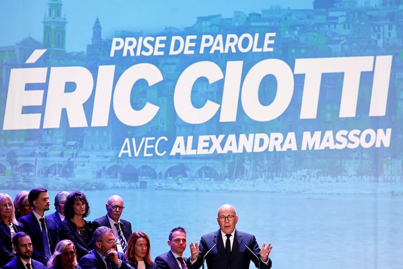 Eric Ciotti, candidato a Nice per la destra