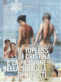 Cristina Parodi, topless a Formentera 2
