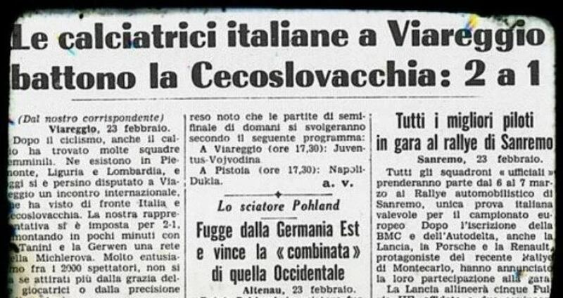 Vittoria dell'Italia femminile di calcio nel 1968