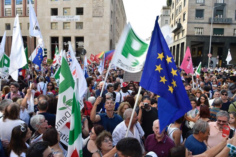 Sinistra in piazza contro Salvini e Orban 9