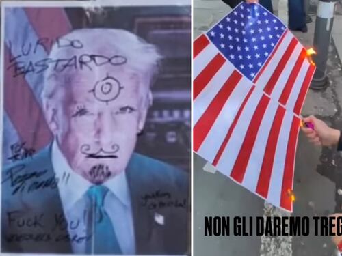 Bandiere Usa bruciate e mirino sulla fronte di Trump: la violenza per il Venezuela esplode nelle scuole