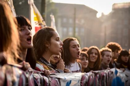 Corteo di studenti in protesta  1