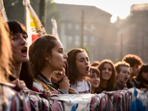 Corteo di studenti in protesta