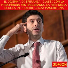 Ecco la satira del giorno. Il dilemma di Speranza 1