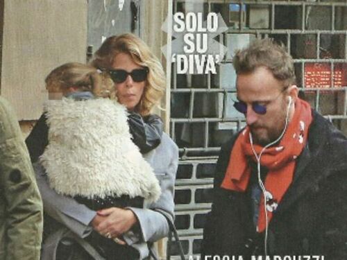 Alessia Marcuzzi col marito. Lite sotto casa con l'ex, Francesco Facchinetti