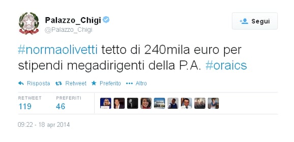 Renzi, tutti i tweet di @Palazzo_Chigi 2