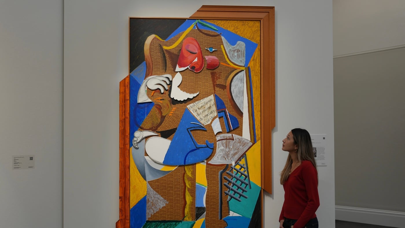 "Henry Reading" by David Hockney