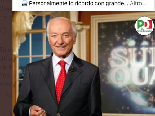 Il logo del Pd sulla foto di Piero Angela: la figuraccia dem