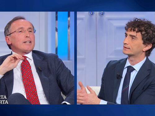 Referendum, Bignami asfalta Boccia in diretta e il dem resta per 10 volte senza parole