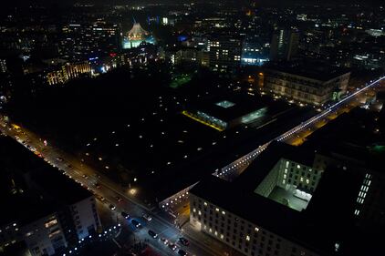 Palloncini luminosi lungo il Muro di Berlino 27