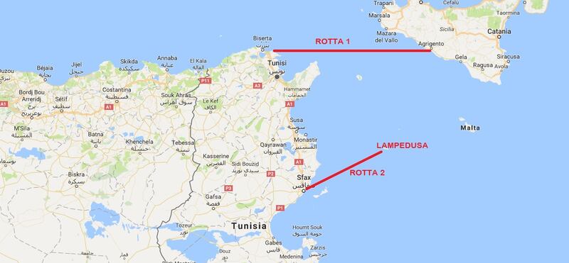 Le rotte tunisine