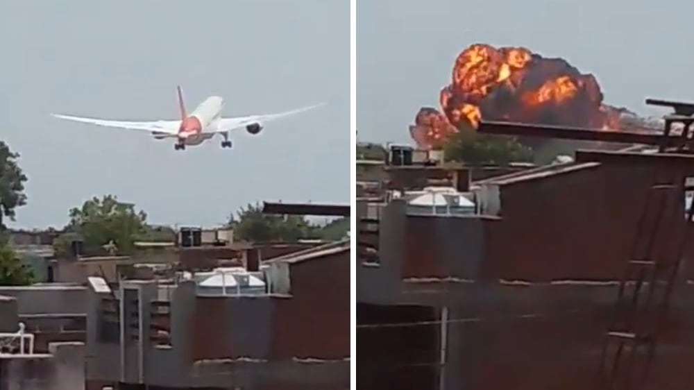 India, aereo precipita su uno studentato: 242 a bordo. Oltre 300 morti