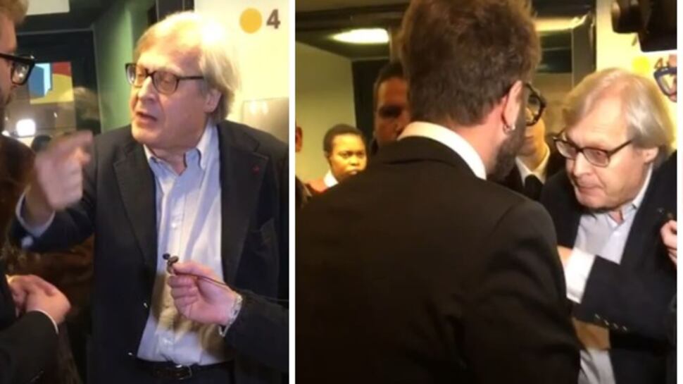 "Non hai pagato la cena": urla e spintoni tra Sgarbi e Le Iene