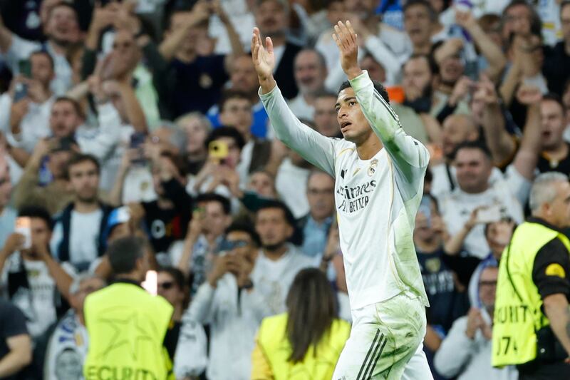 Real Madrid Juventus Bellingham celebrazione