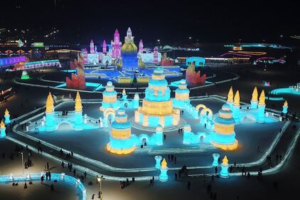 Le sculture di ghiaccio e neve al Festival internazionale in Cina 6