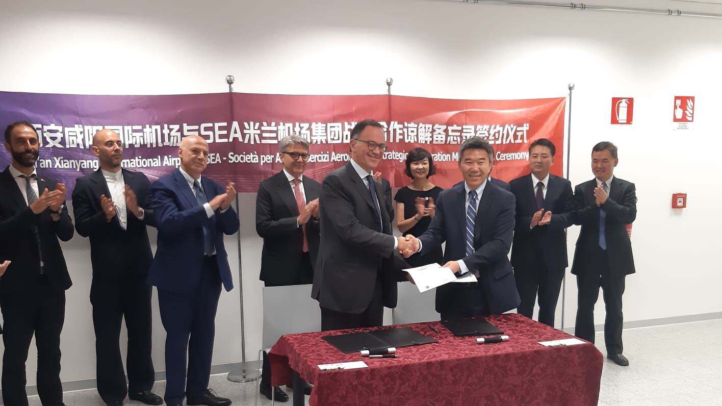 Sea sulla rotta per la Cina: accordo per sviluppare i voli tra Malpensa e aeroporto Xì An Xianyang