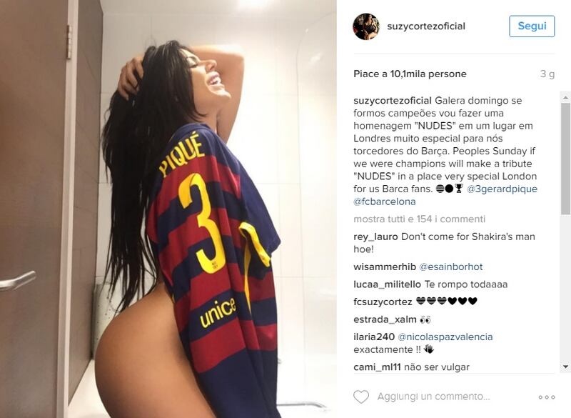 Suzy Cortez, la brasiliana che punta i giocatori con il lato b 4